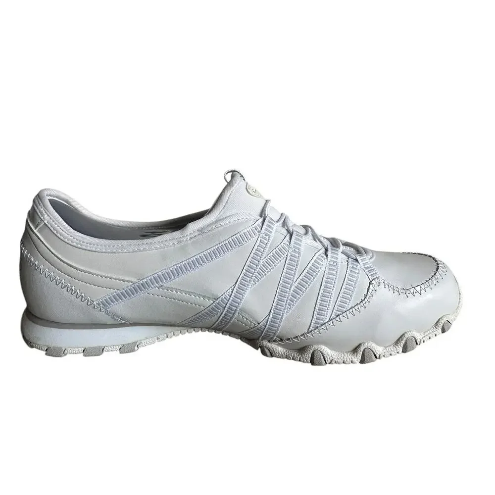 Skechers Bikers Dream Come True Women's 10 White Slip-On Sneaker SN 21140